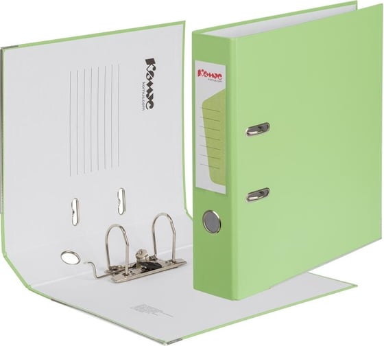 Изображение товара Папка-регистратор Комус экономи 75 мм, персидский лайм, пбп1, карм.кор.,мет.уг 956258