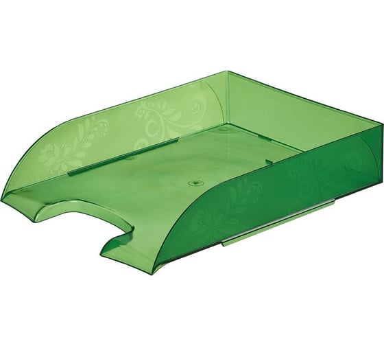 Изображение товара Горизонтальный лоток Комус русская серия, зеленый, проз 327394