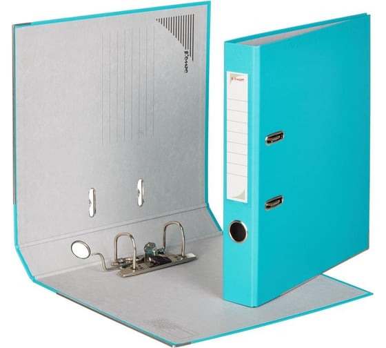 Изображение товара Папка-регистратор Комус экономи 50 мм, бирюзовый тиффани, пбп1, карм.кор,мет.уг 956255