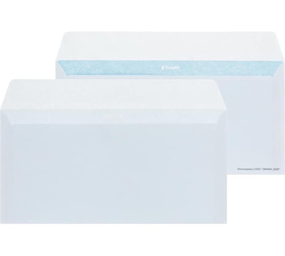 Изображение товара Конверт Комус белый Е65 стрип 110x220 мм, 80 г, 1000 штук 163081