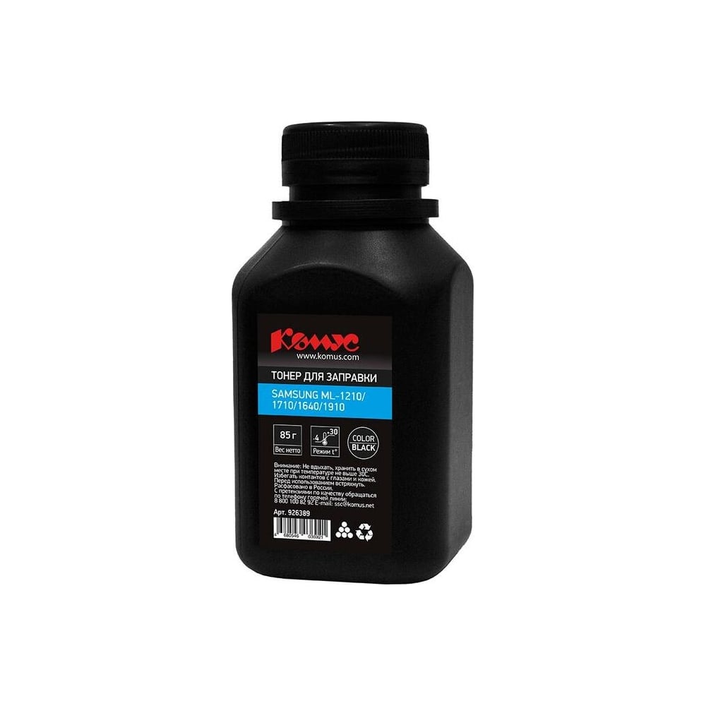 Изображение товара Тонер Комус черный для принтеров Samsung ML-1210/1710/1640/1910 85 г