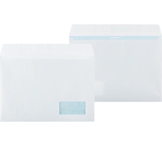 Изображение товара Конверт Комус белый С4 стрип 229x324 мм, 90 г, прав.окно, 500 штук 1153860