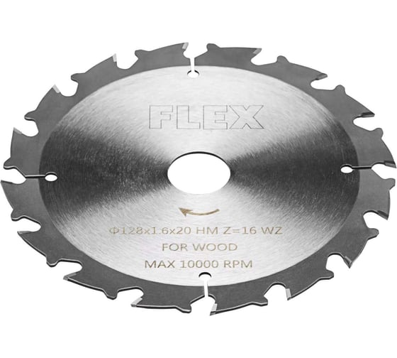 Изображение товара Стандартный пильный диск для дерева 128x1.6x20 мм, HM, Z=16, WZ FLEX 517682