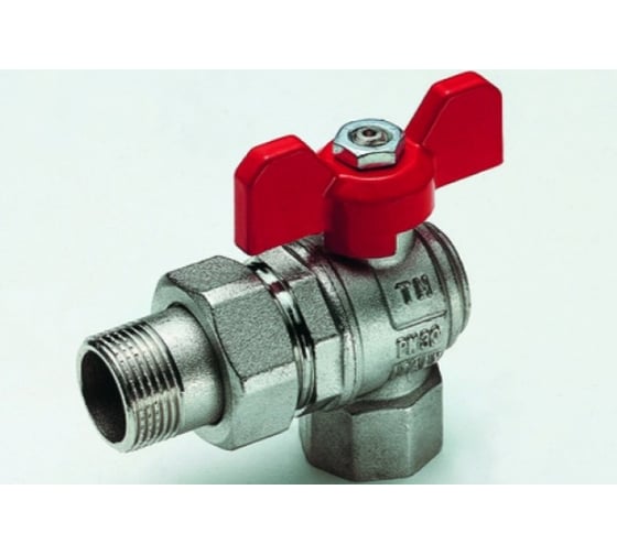 Изображение товара Угловой кран Tiemme 1" шаровой со сгоном 2120006/2180R2806