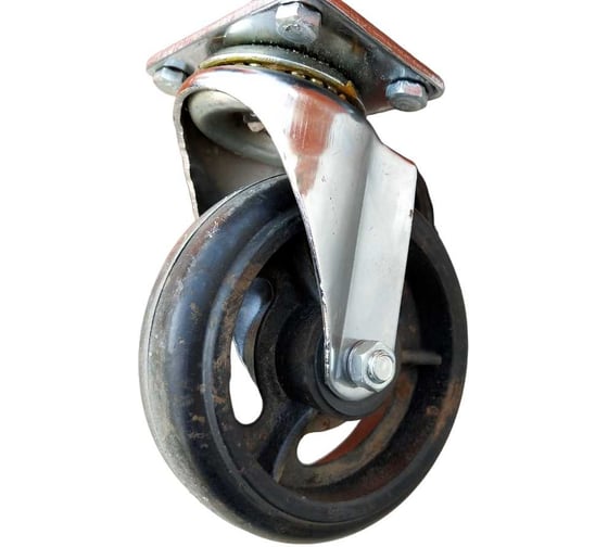 Изображение товара Колесо для тачки SC0501 поворотное с крепежной платформой без тормоза SPEKTROS 56216