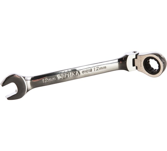 Изображение товара Ключ комбинированый трещоточный шарнирный Эврика 12мм на держателе ER-61012H 977044