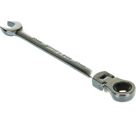 Изображение товара Ключ комбинированый трещоточный шарнирный Эврика 10мм на держателе ER-61010H 977043