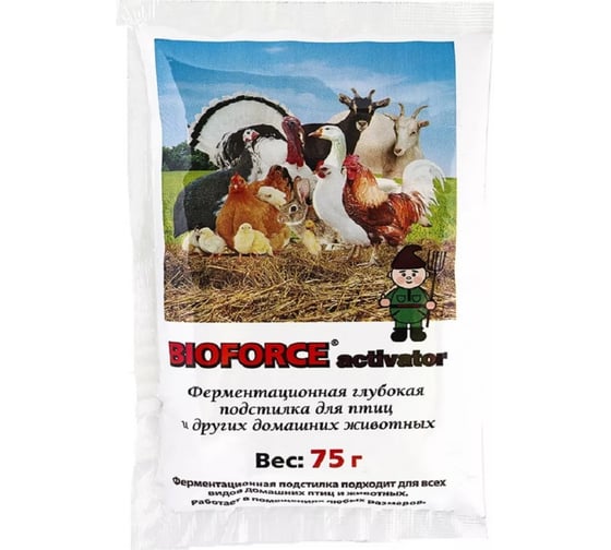 Изображение товара Активатор биоактиватор для ускоренного компостирования навоза и помета 75 г BIOFORCE BD-054