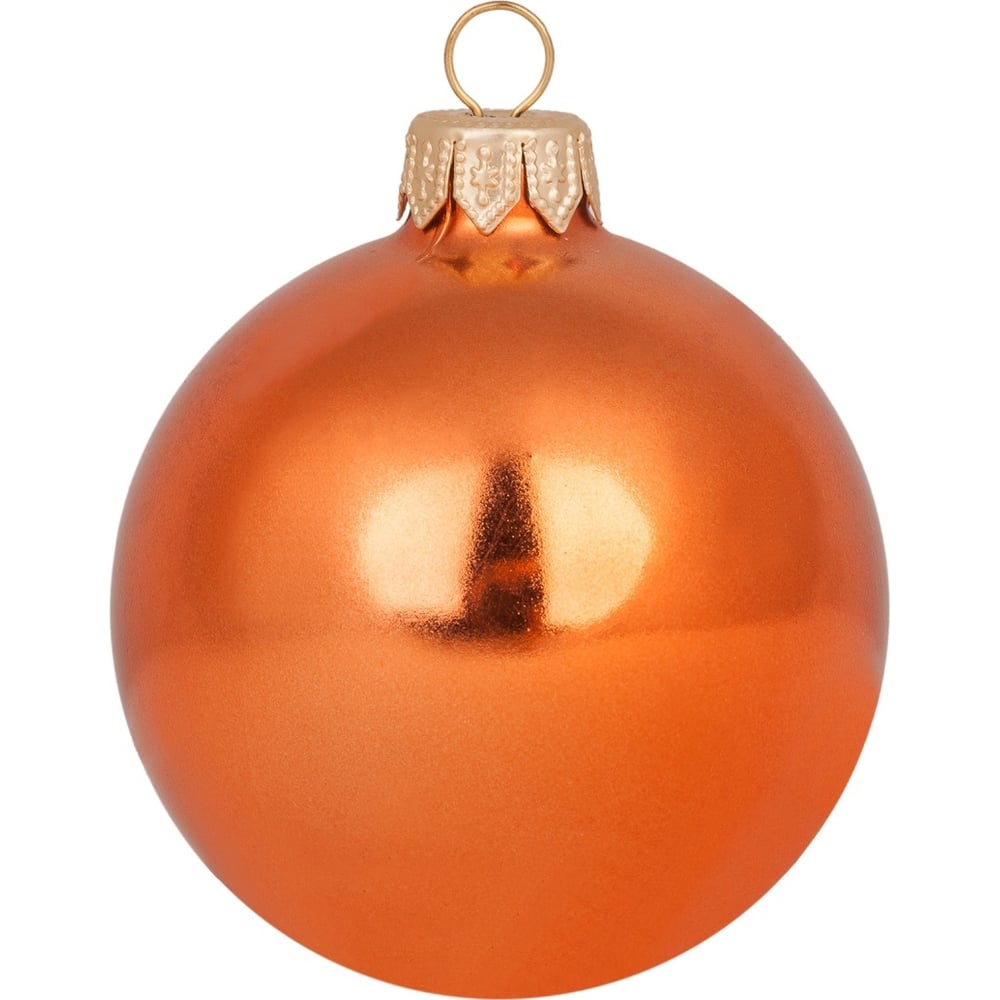 Изображение товара Набор новогодних шаров MOROZCO 75мм бронза 4шт глянец