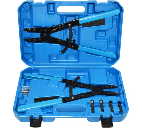 Изображение товара Набор съемников внутренних и внешних стопорных колец большого диаметра с насадками AIST длинные 400 мм 71900502 00-00022334