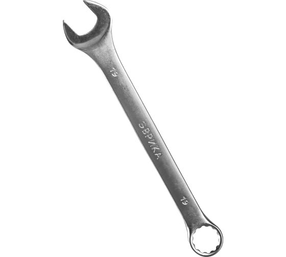 Изображение товара Ключ комбинированный Эврика 19мм Chrome vanadium на держателе ER-31019 777177