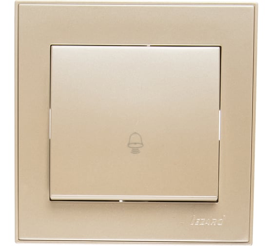 Изображение товара Кнопка звонка LEZARD RAIN жемчужно-белый металлик 703-3030-103