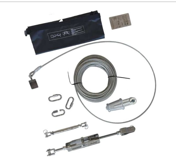 Изображение товара Горизонтальная мобильная тросовая анкерная линия Alpsafe MFLEX 12м