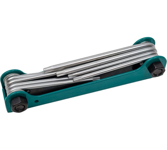 Изображение товара Набор ключей Rockforce TORX складной 8 предметов T5H-T10H, T15H, T20H c отверстием RF-5087TF(27352)