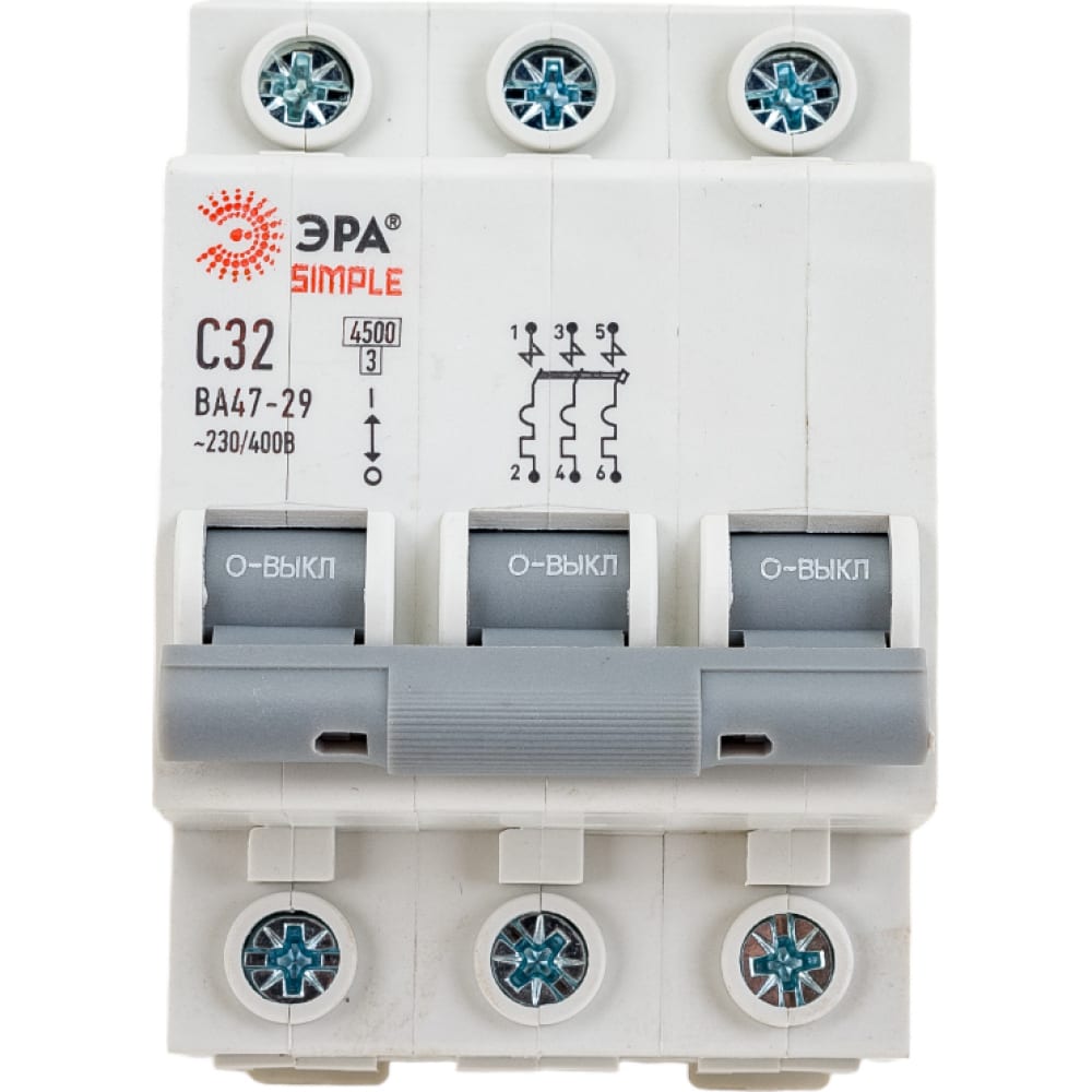 автоматический выключатель tdm electric ва47 63 1p c10 а 4 5 ка sq0218 0002 Автоматический выключатель ЭРА