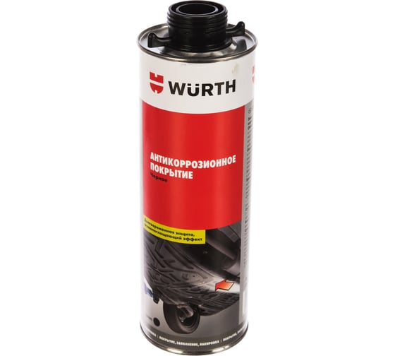 Изображение товара Антикоррозийное покрытие на основе битума ЧЁРН WURTH 1000 мл 0892072 053 12 1892072201092 1