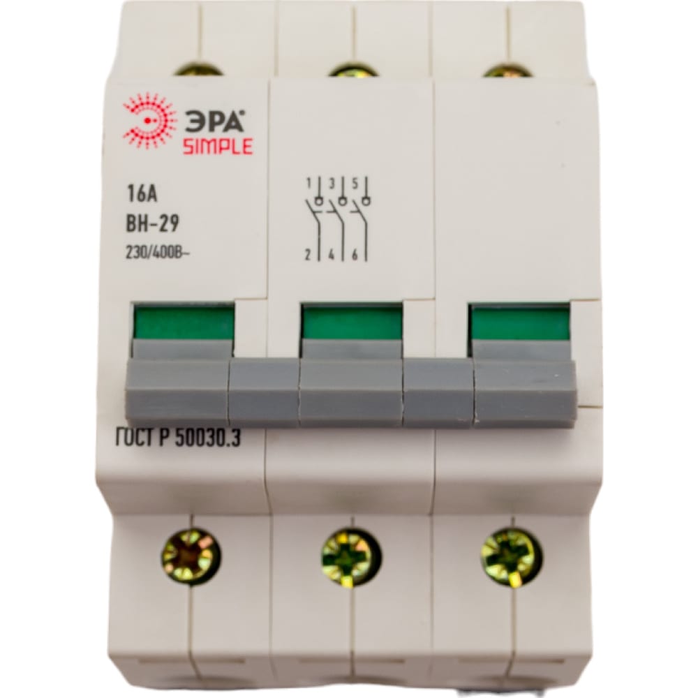 Выключатель нагрузки ЭРА выключатель нагрузки tdm electric мп 63 3p 63 а трёхпозиционный