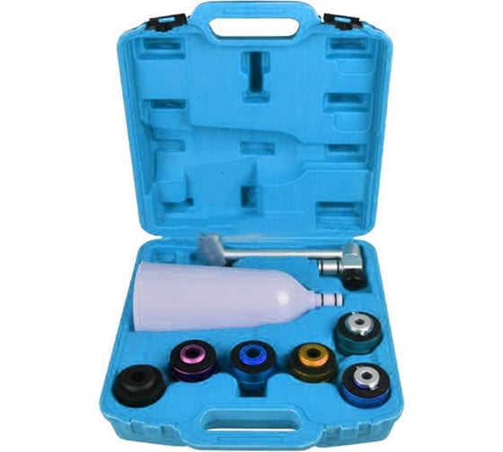 Изображение товара Воронка для заливки масла в двигатель а/м с алюминиевыми адаптерами 8 предметов Rockforce RF-908G2B(17831)