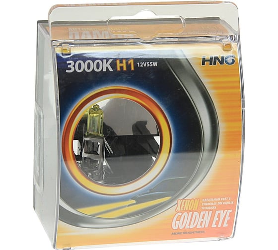 Изображение товара Автолампа H1 55 P14.5s GOLDEN EYE 3000K -12155GE2 HNG HNG-12155GE2
