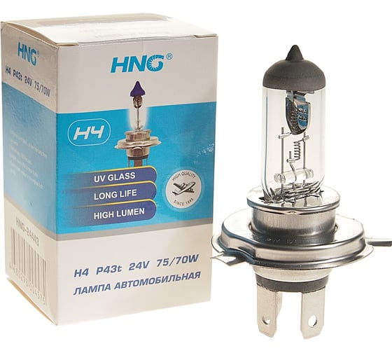 Изображение товара Автолампа H4 75/70 P43t 24V -24443 HNG HNG-24443