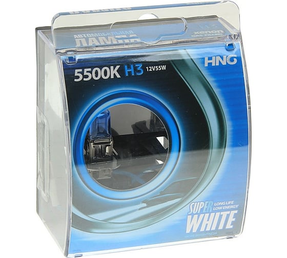 Изображение товара Автолампа H3 55 PK22s SUPER WHITE 5500K -12355SW2 HNG HNG-12355SW2