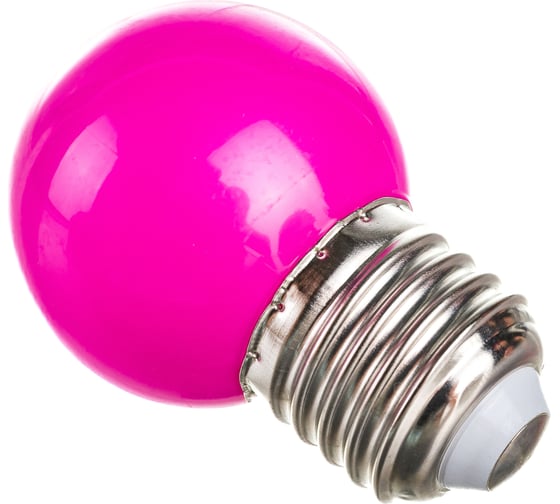 Изображение товара Декоративная светодиодная лампа Volpe LED-G45-1W/PURPLE/E27/FR/С UL-00005652