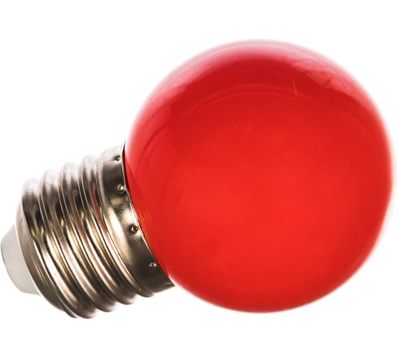 Изображение товара Декоративная светодиодная лампа Volpe LED-G45-1W/RED/E27/FR/С UL-00005646