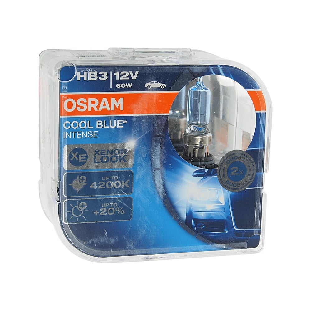 фото Автолампа osram hb3,9005 60 p20d+20% blue intense, 2 шт. 4200k 12v, 1, 10, 100 9005cbi-hcb