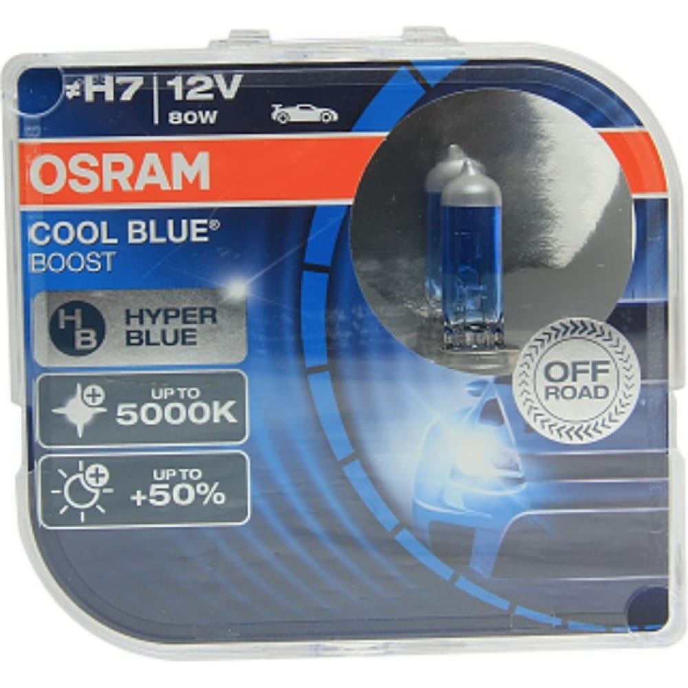 фото Автолампа osram h7 80 px26d +50% blue boost 5000k, 2 шт. 12v, 1, 10 62210cbb-hcb