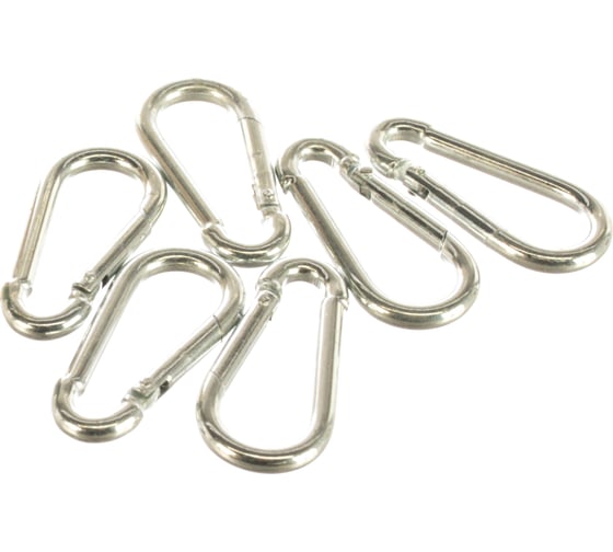 Изображение товара Пожарный карабин с защелкой Метизный двор 4 мм 6 шт. 4690441031587