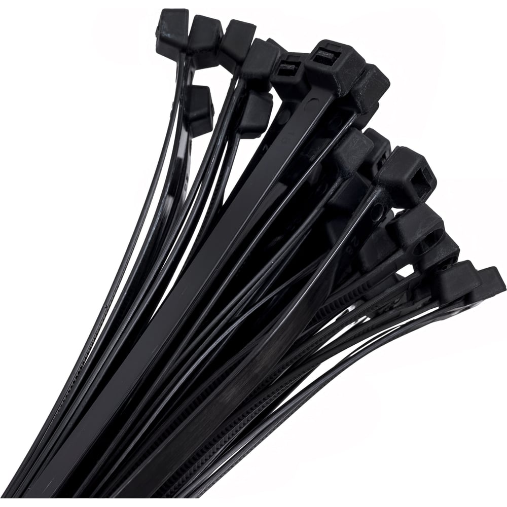 Изображение товара Нейлоновые стяжки Strong сту-241 черные 7,6x350, 50 шт.