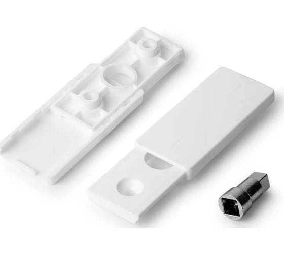 Изображение товара Сдвижная заглушка BEARTAG ограничитель открывания окна от детей, белый, 2 шт. + удлинитель ОЗС-01