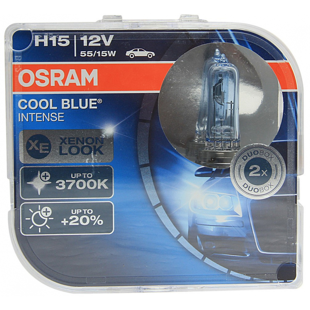 фото Автолампа osram h15 15, 55 pgj23t-1 blue intense 3700k 12v, 1, 10 64176cbi