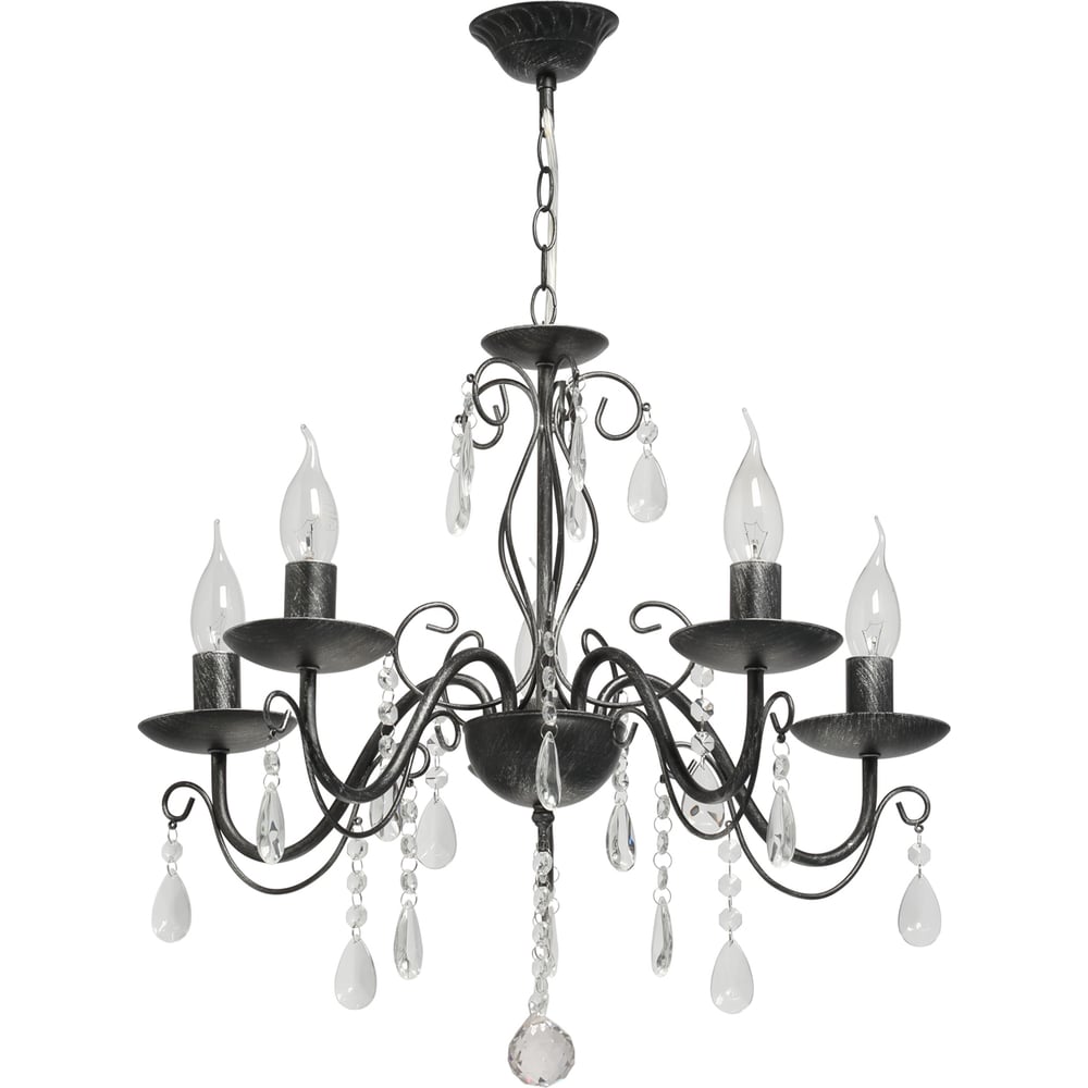 Изображение товара Люстра De City Аврора 5x60W E14 220 В классика черная подвесная