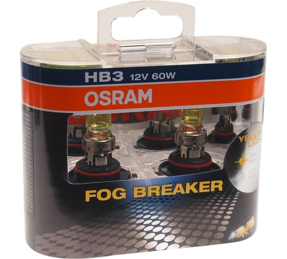 Изображение товара Автолампа OSRAM HB3,9005 60 P20D FOG 2600K, 2 шт. 12V, 1, 10 9005FBR-HCB