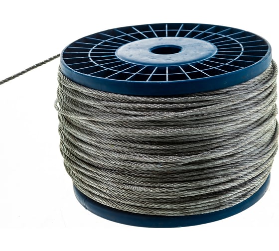 Изображение товара Стальной трос Метизный двор 3 мм DIN 3055, 200 м 4690441031266