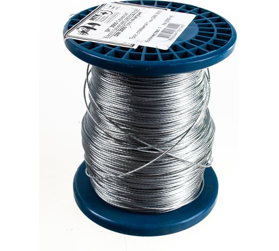 Изображение товара Стальной трос Метизный двор 1 мм DIN 3055, 200 м 4690441031242