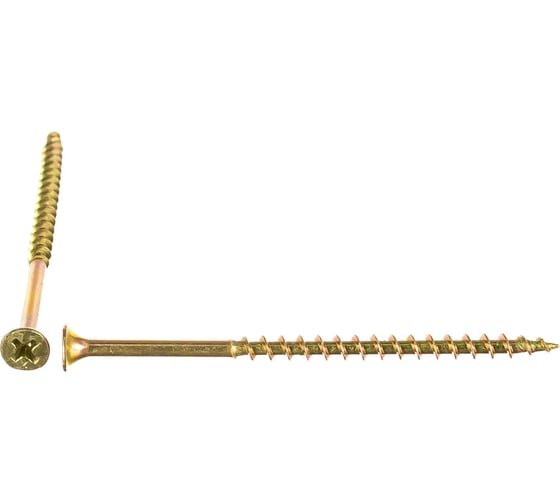 Изображение товара Саморез по дереву для ГКЛ Метизный двор 4,2x76, желтый, цинк, Ph2, 200 шт. 00642076-1