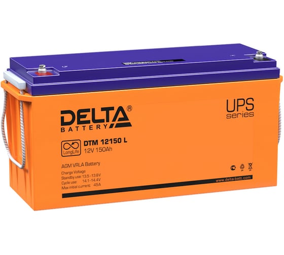 Изображение товара Батарея аккумуляторная Delta DTM 12150 L