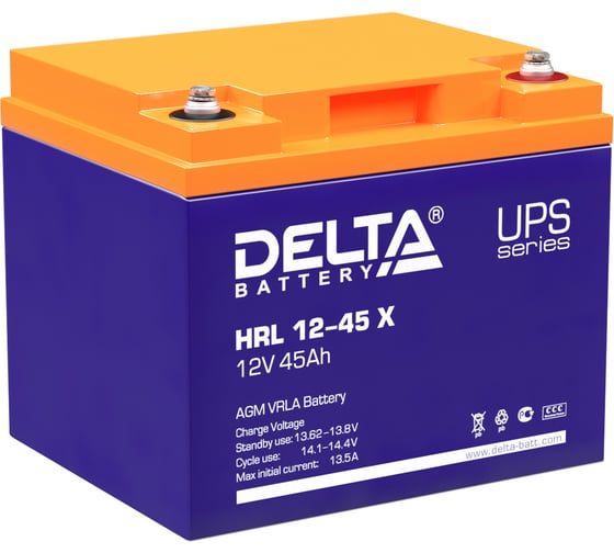 Изображение товара Батарея аккумуляторная Delta HRL 12-45 Х