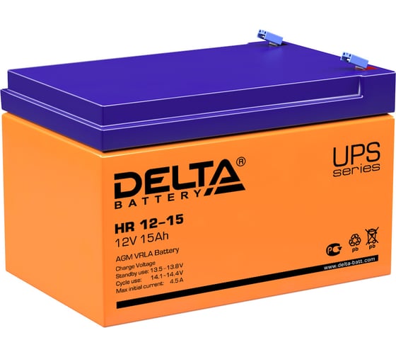 Изображение товара Батарея аккумуляторная Delta HR 12-15