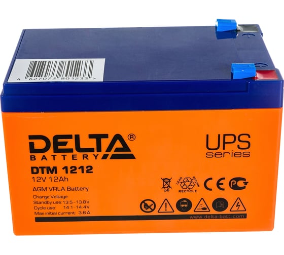 Изображение товара Батарея аккумуляторная Delta DTM 1212