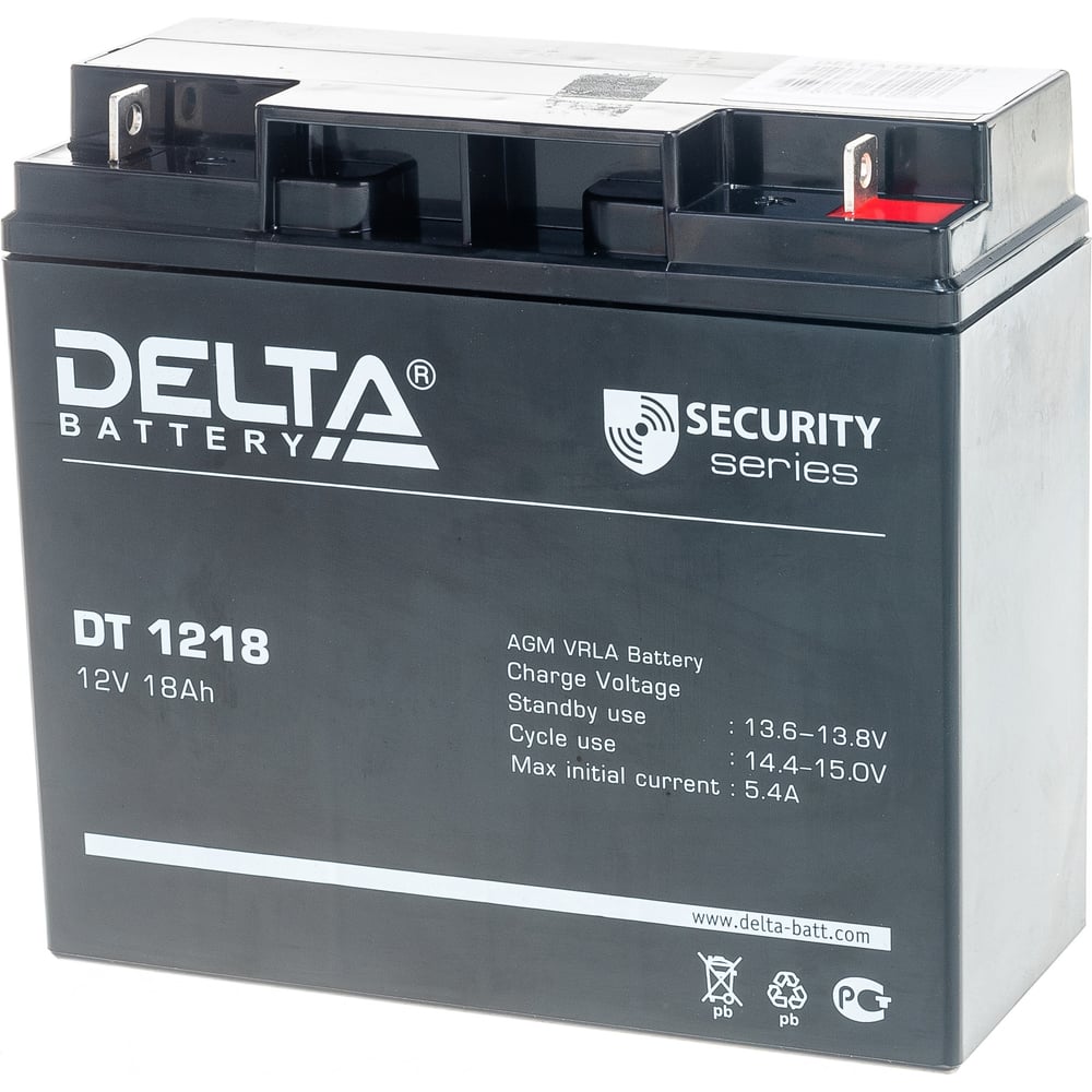 Аккумулятор DELTA аккумулятор для ибп delta dtm 1255 l 55 а ч 12 в dtm1255 l