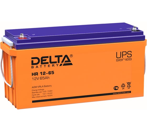 Изображение товара Батарея аккумуляторная Delta HR 12-65