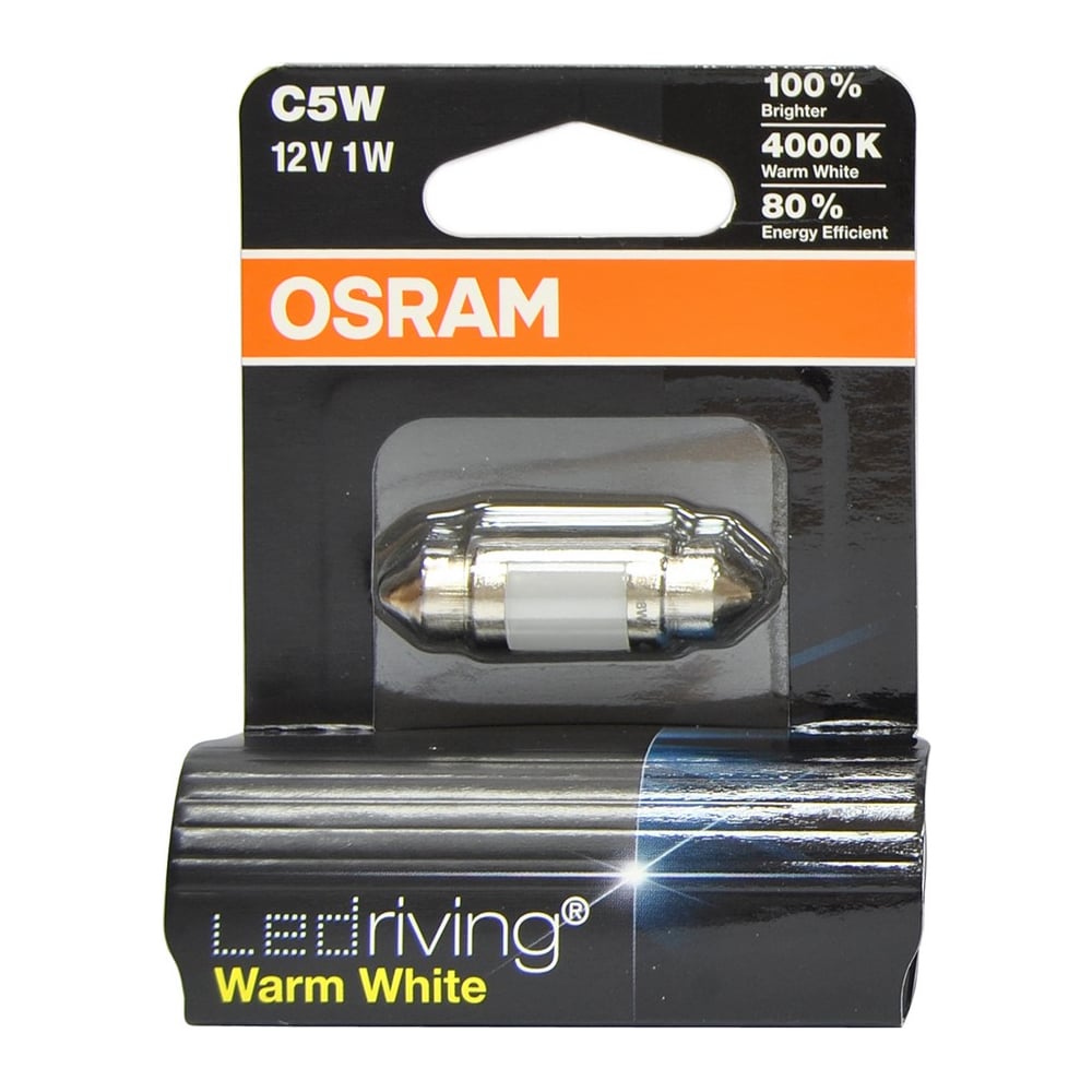 фото Автолампа osram c5w sv8.5.8 35 мм led warm 4000k 12v, 1, 5 6498ww-01b