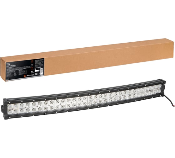 Изображение товара Светодиодная фара Airline двухрядная изогнутая балка, 60 LED комбинированный свет, 180W, 820x78x60 мл 12/24V ALED057