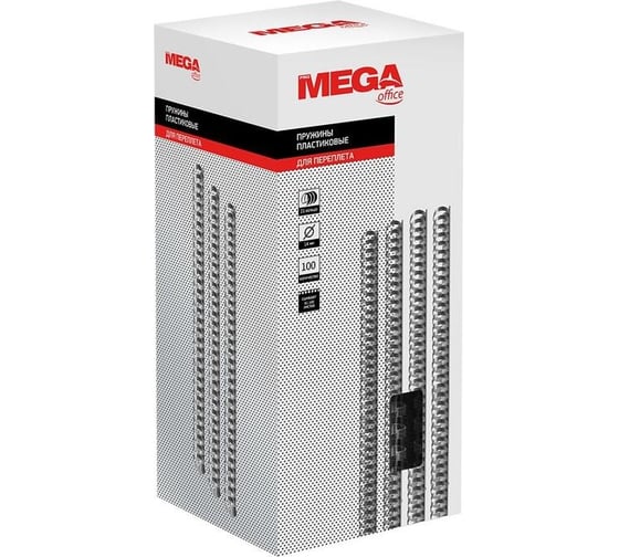 Изображение товара Пластиковые пружины для переплета ProMega 14 мм, прозрачный, 100 шт. 255095