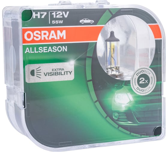 Изображение товара Автолампа Osram H7 55 PX26d ALLSEASON 3000K, 2шт 12V ,1,10 64210ALL-HCB