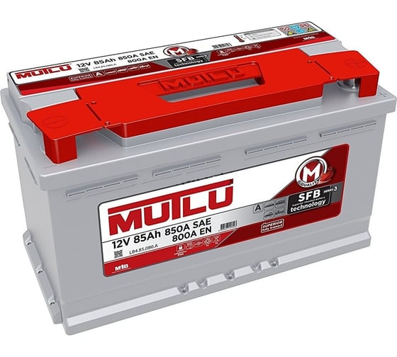 Изображение товара Аккумуляторная батарея Mutlu SFB M3 6СТ-85.0 низкий LВ4.85.080.A