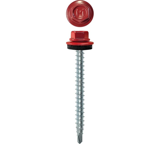 Изображение товара Кровельный саморез Daxmer 4,8х50 RAL 3003, сверло №1, 150 шт. 00000304037